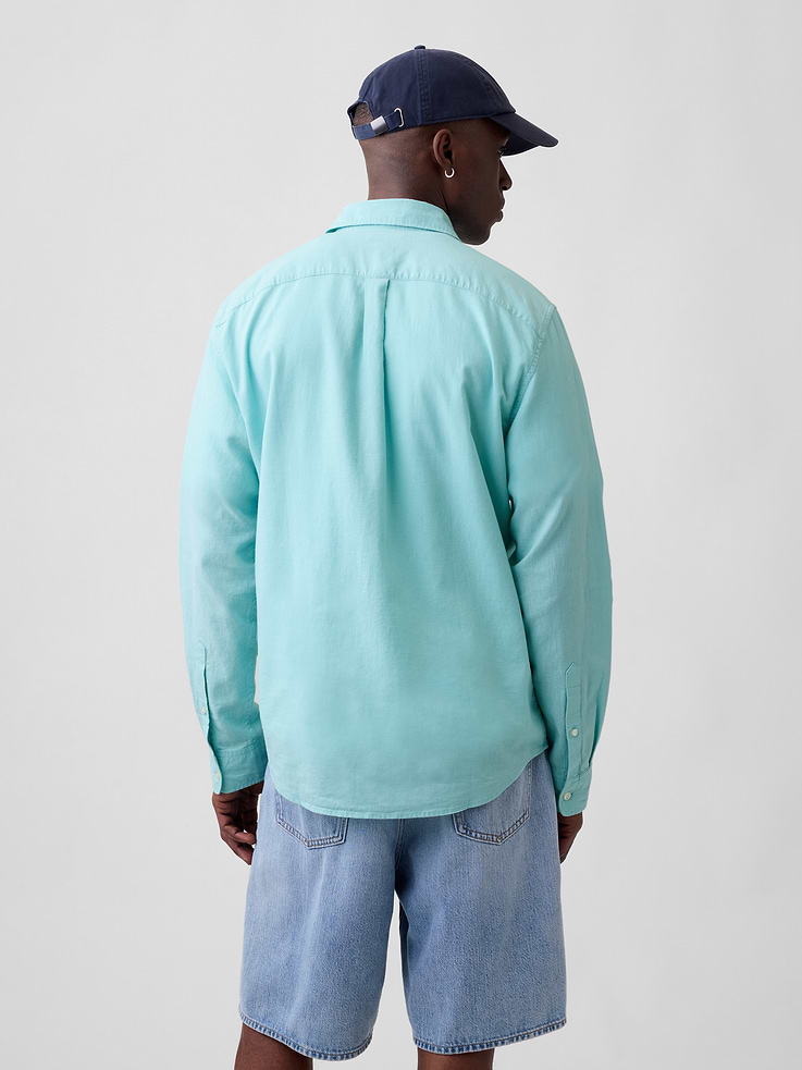 Image number 2 showing, Linen-Blend Shirt in Standard Fit