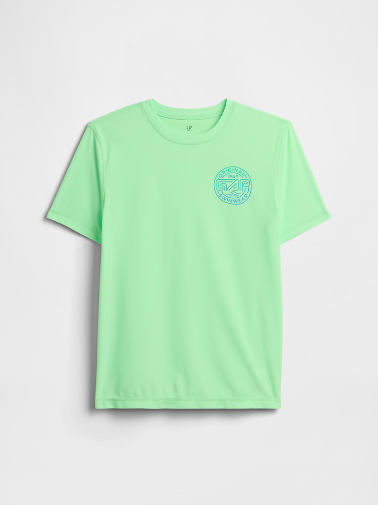 Image 1 of 3, Stretch knit., Short sleeves., Crewneck., Select styles have graphic at front., UPF 50+: Excellent UV Protection., Accords with ASTM Standard D6603., This product was made in a factory that invests in gender equity and women’s empowerment through RISE. Learn more at, Product #1172808