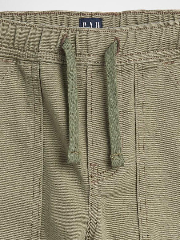 Kids Pull-On Loose Denim Utility Shorts