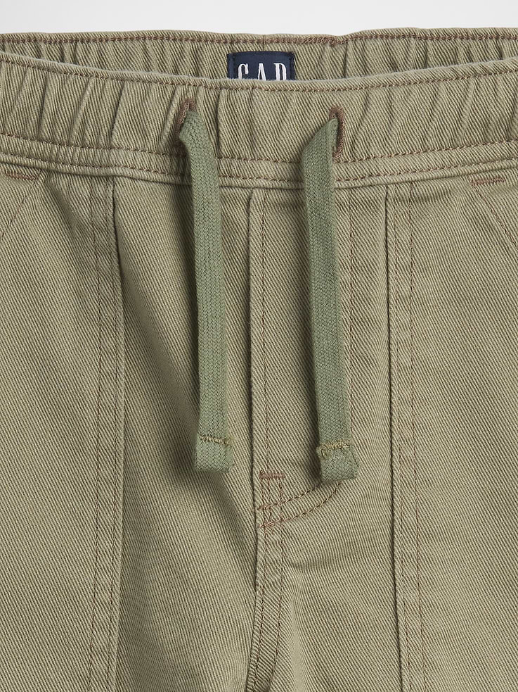 Image 3 of 3, Kids Pull-On Loose Denim Utility Shorts