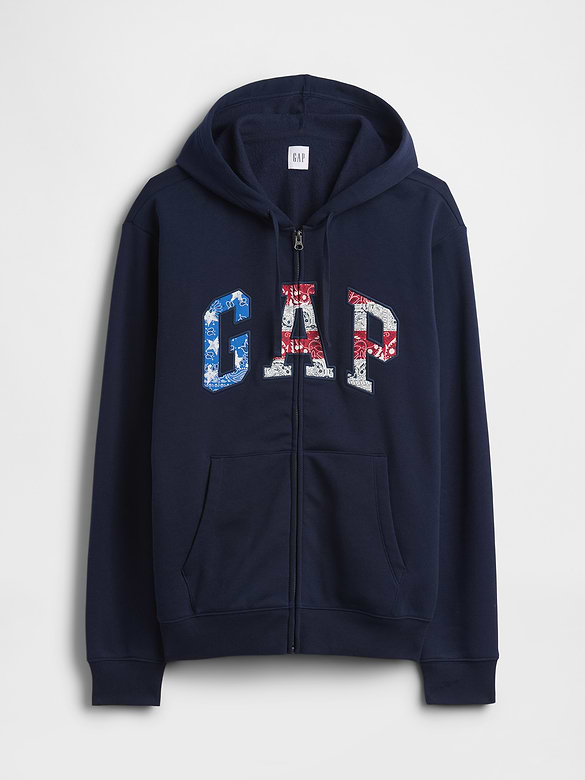 Adult Relaxed Gap Logo Zip Hoodie