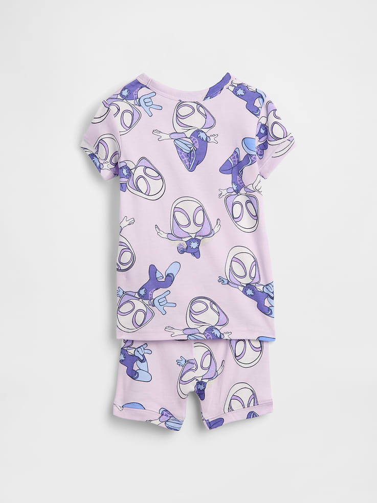 Image number 2 showing, Baby & Toddler Marvel Organic Brushed Cotton PJ Short Set