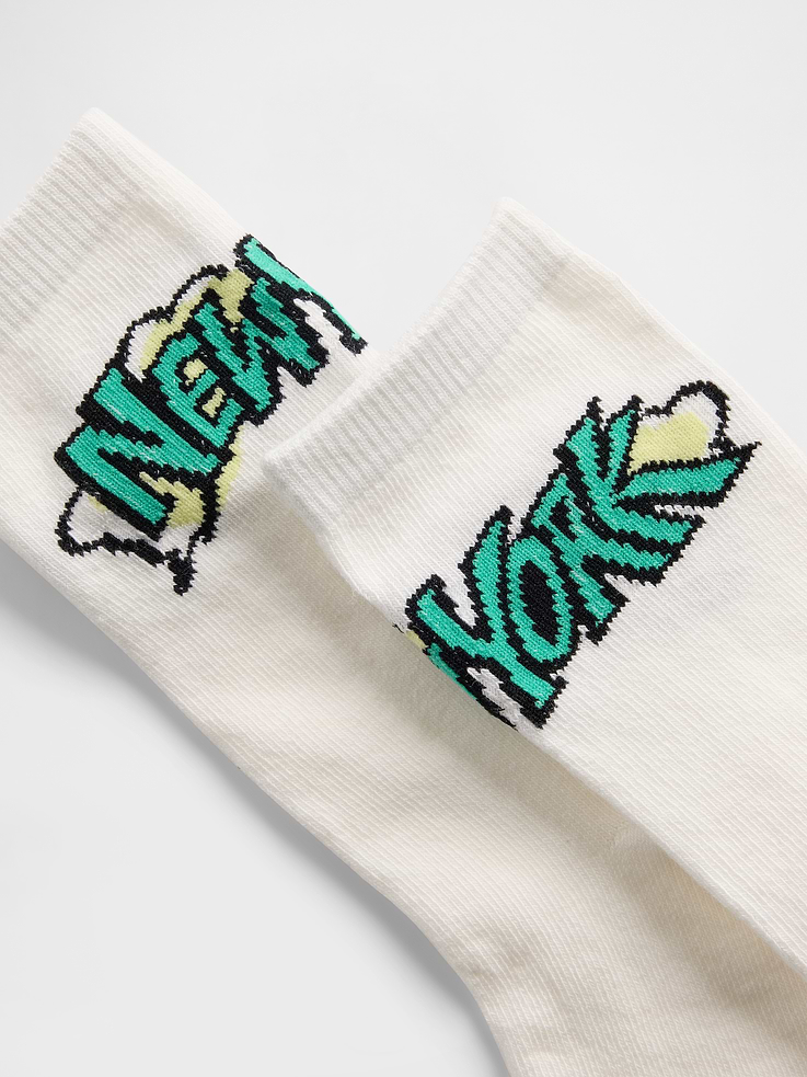 Image 2 of 2, Kids Graphic Logo Crew Socks (3-Pack)