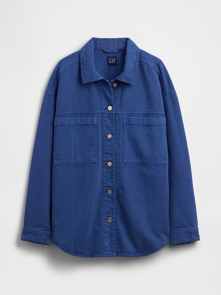 L'image numéro 5 présente Veste-chemise surdimensionnée