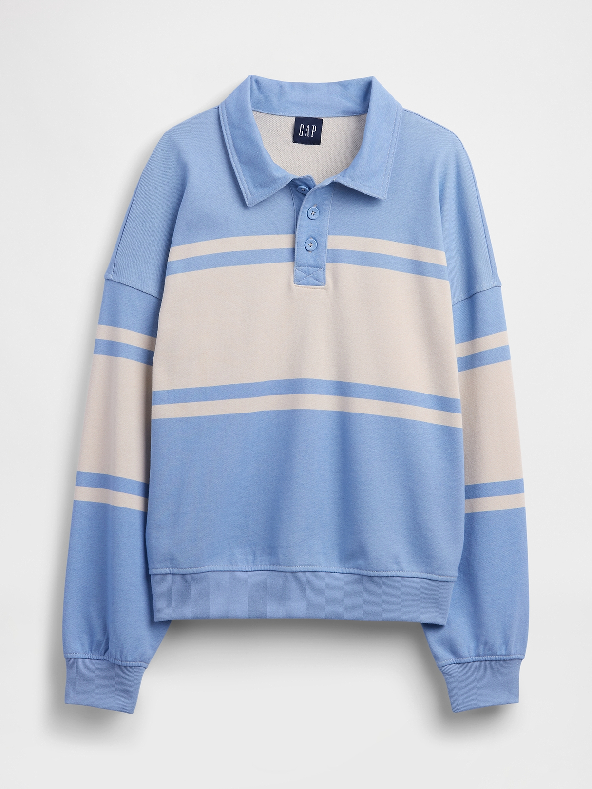 VintageSoft Terry Oversized Polo Sweatshirt | Gap