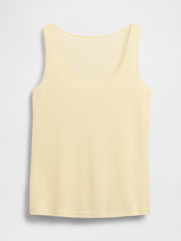 Image number 5 showing, Linen-Blend Tank Top
