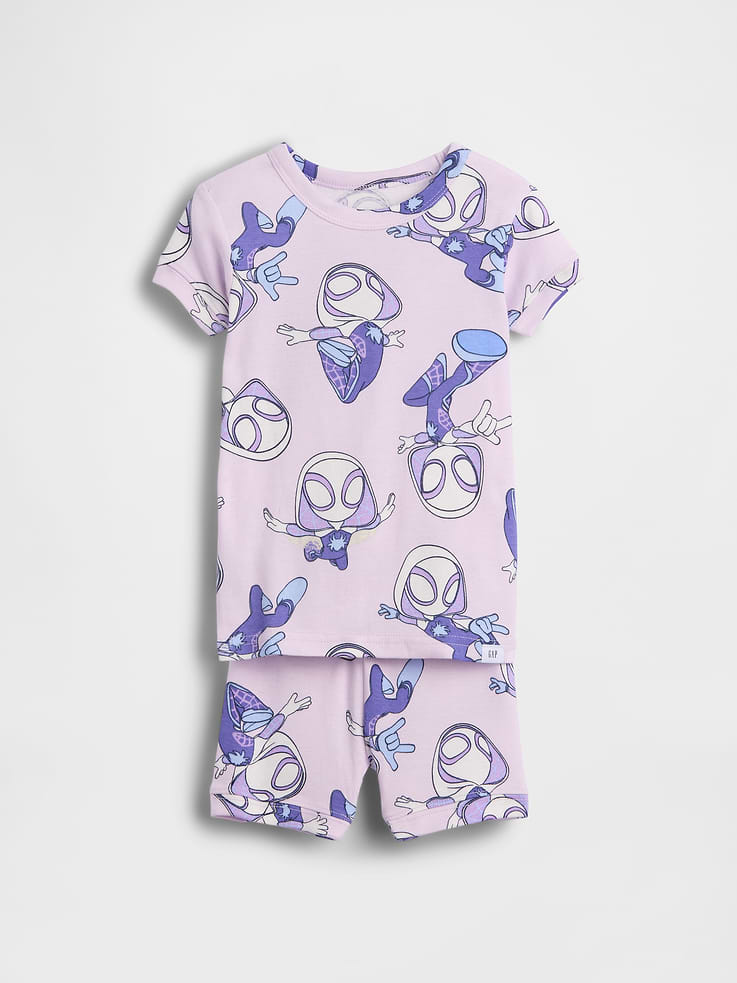 Image number 1 showing, Baby & Toddler Marvel Organic Brushed Cotton PJ Short Set