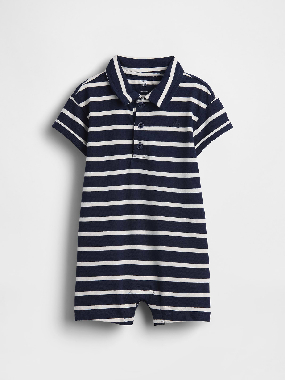 Baby Jersey Polo Shorty One-Piece