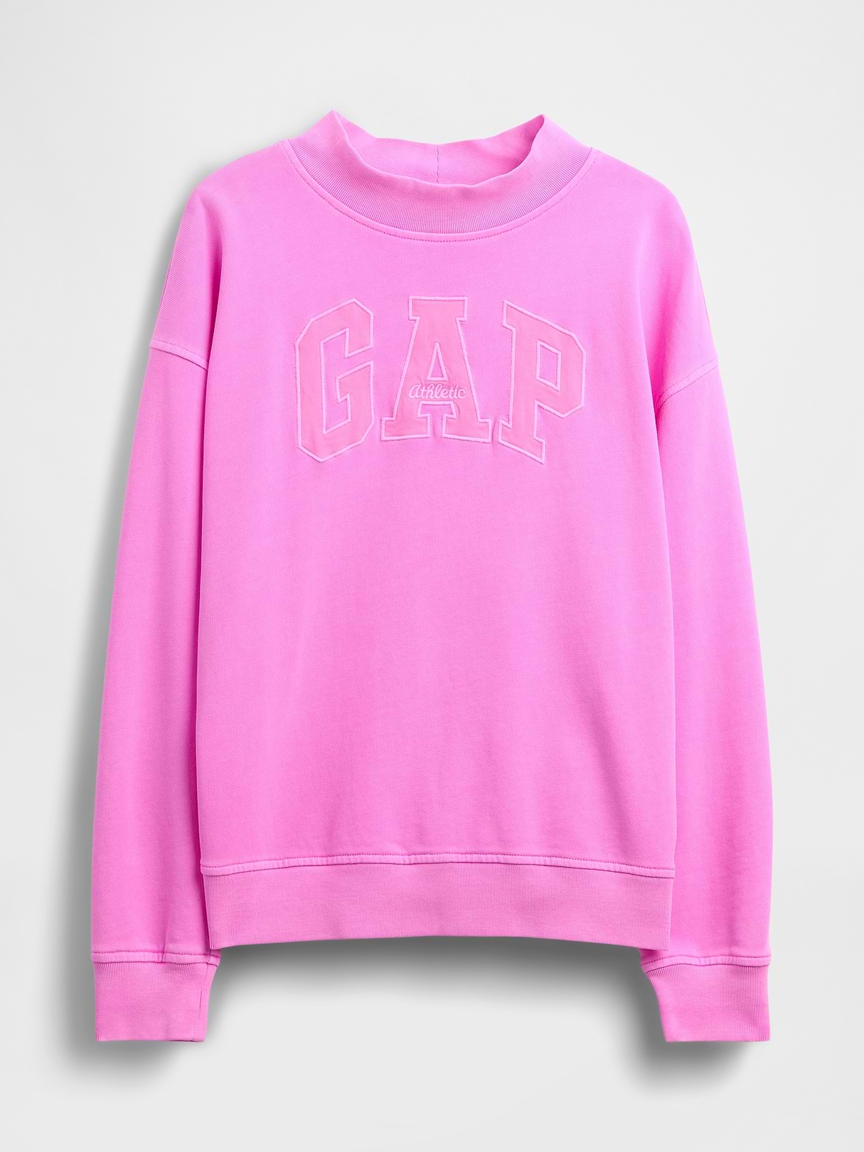 VintageSoft Terry Oversized Mockneck Logo Sweatshirt | Gap