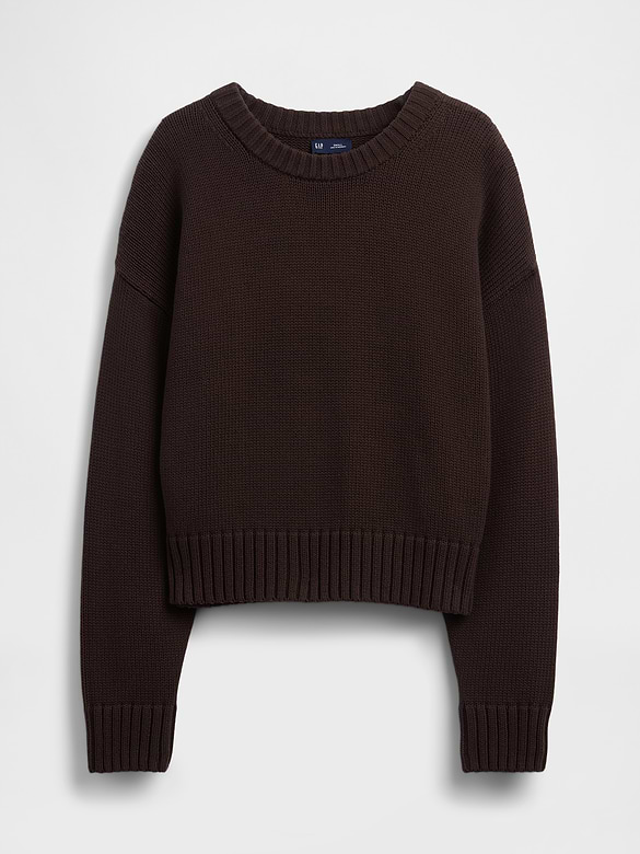100% Cotton Oversized Crop Sweater
