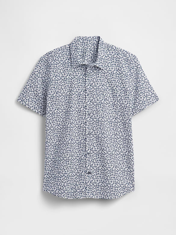 Stretch Poplin Shirt in Standard Fit