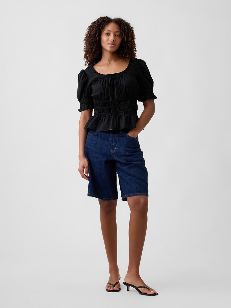 Image number 3 showing, Smocked Puff Sleeve Top