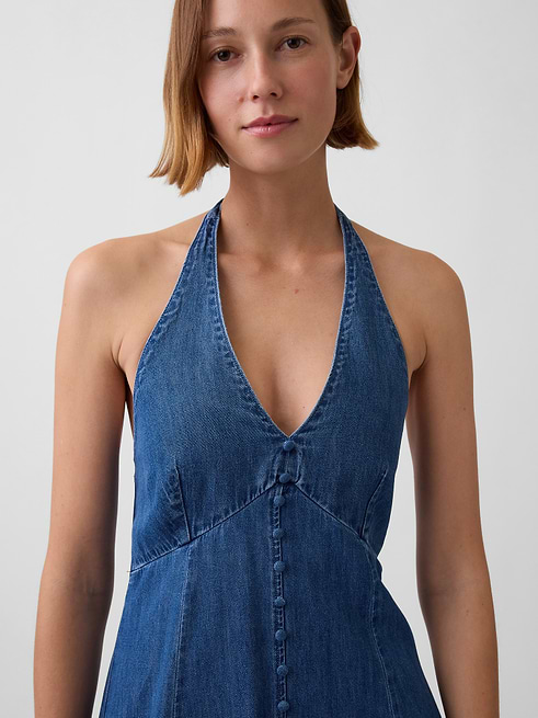 women's denim western dress with floral embroidery reviews Embroidered V-Neck Cardigan Dress-XS-Blue at Amazon Clothing store tie belt that cinches lace applique dress Mad Love Denim Midi SIZE:UK 16