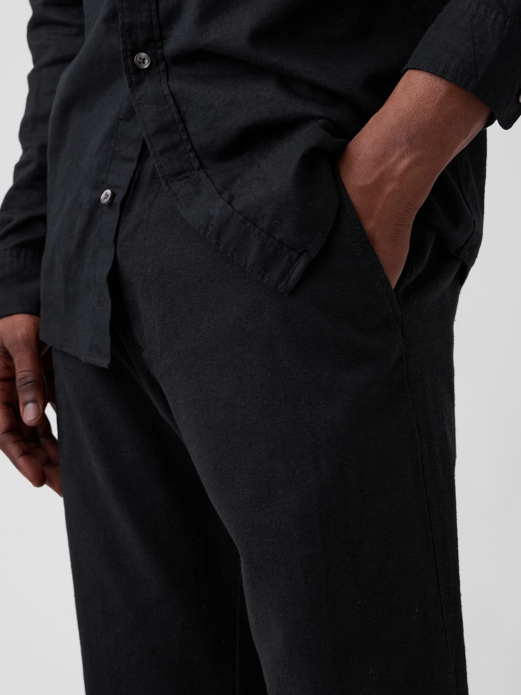 Image number 5 showing, Straight Linen-Blend Pants