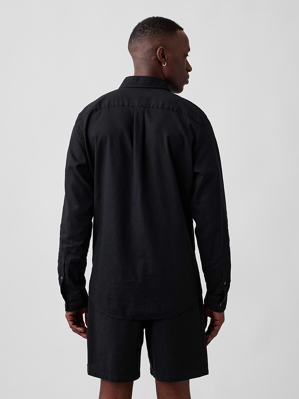 Linen-Blend Shirt in Standard Fit