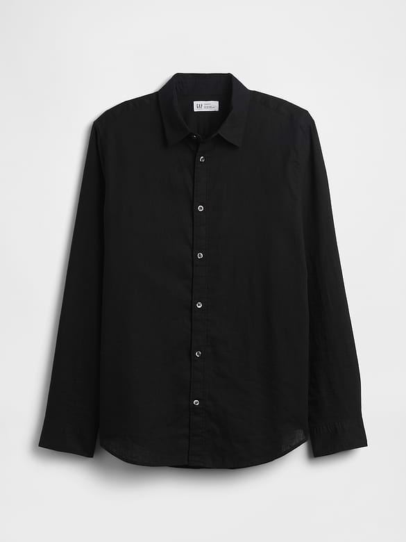 Linen-Blend Shirt in Standard Fit