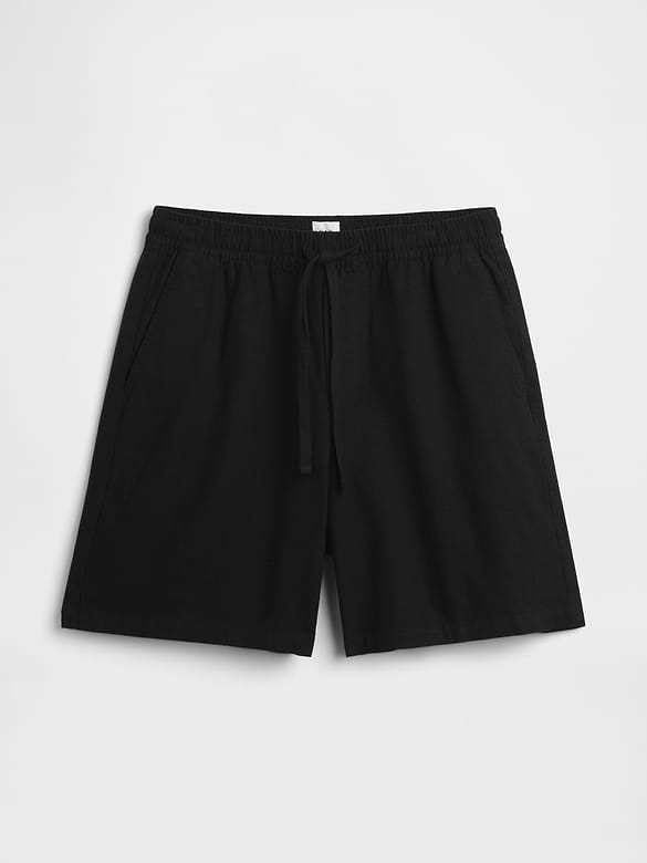7" Linen-Blend Easy Shorts