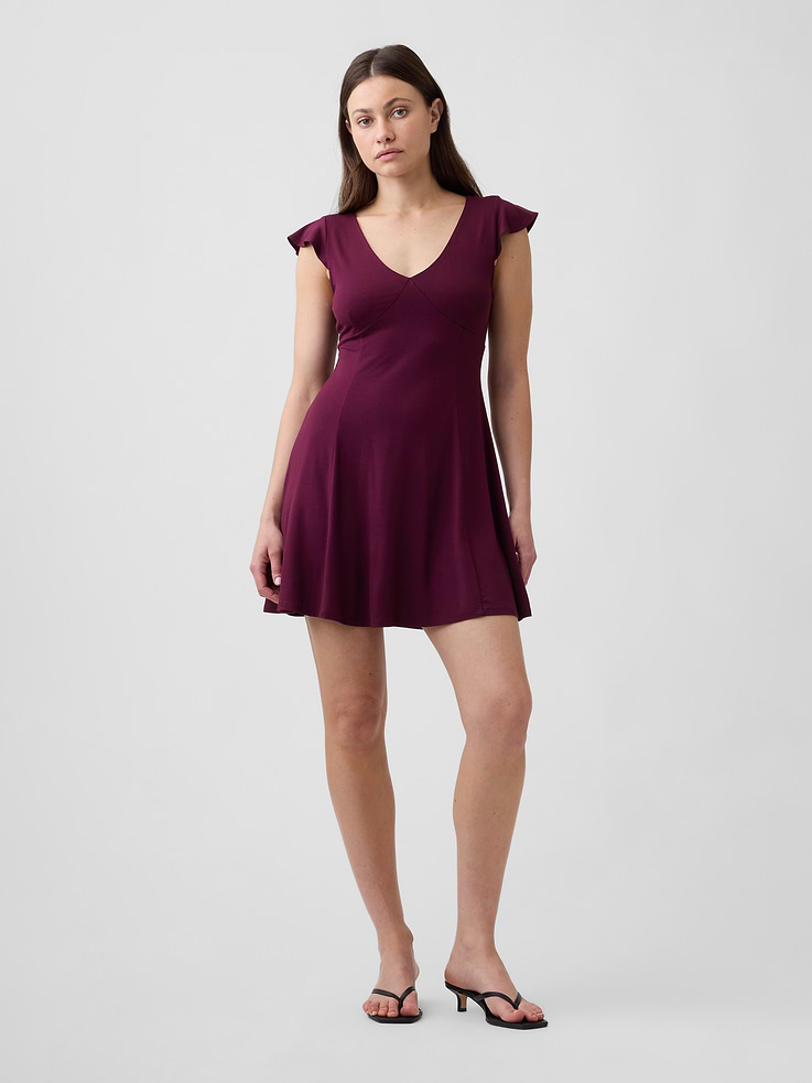Image number 1 showing, V-Neck Mini Dress