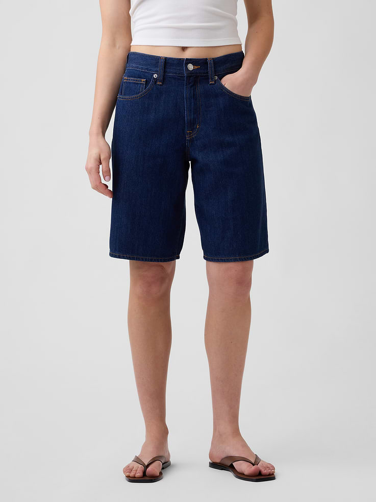 Image number 2 showing, 11" Low Slung SuperSoft Longline Denim Shorts