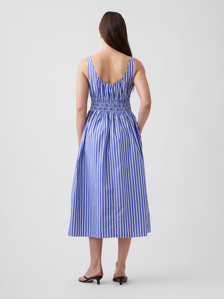 Image number 2 showing, Smocked Tie-Front Midi Dress