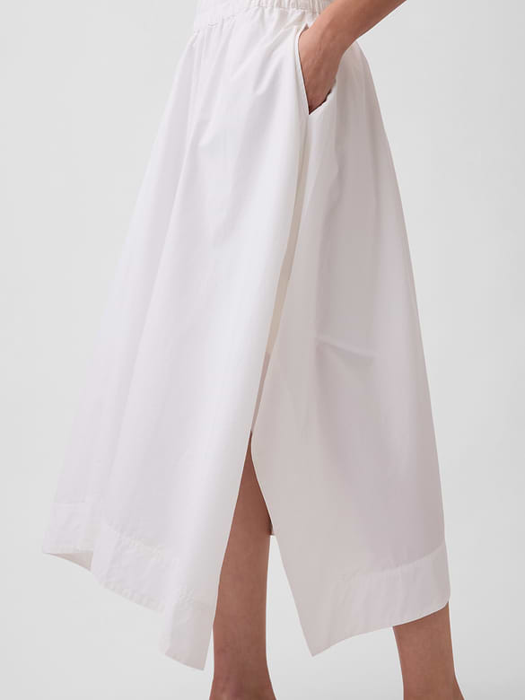 Poplin Midi Handkerchief Skirt