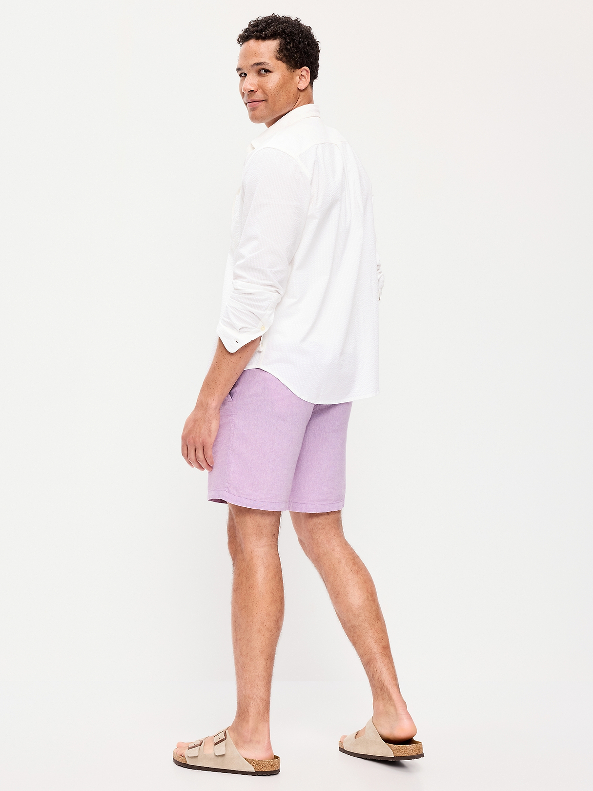 Slim Linen-Blend Rotation Chino Shorts -- 8-inch inseam | Old Navy