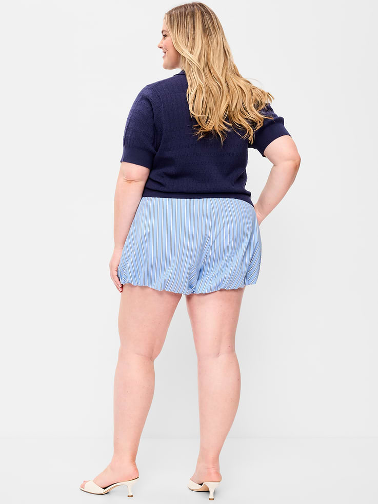 Image number 8 showing, Poplin Bubble Hem Shorts