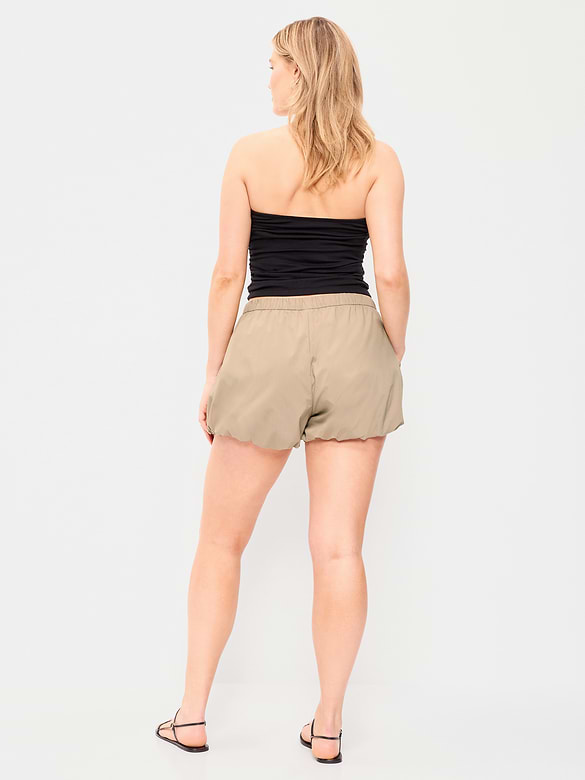 Short à ourlet bouffant en popeline