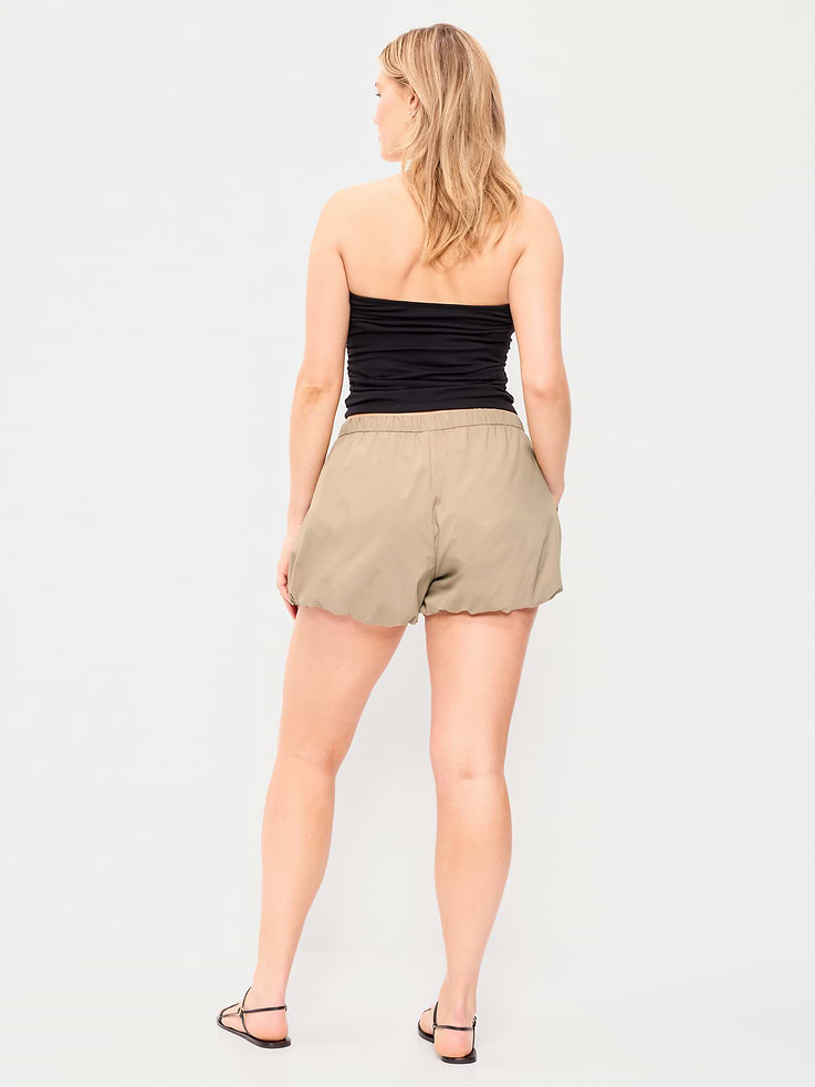 Image number 7 showing, Poplin Bubble Hem Shorts