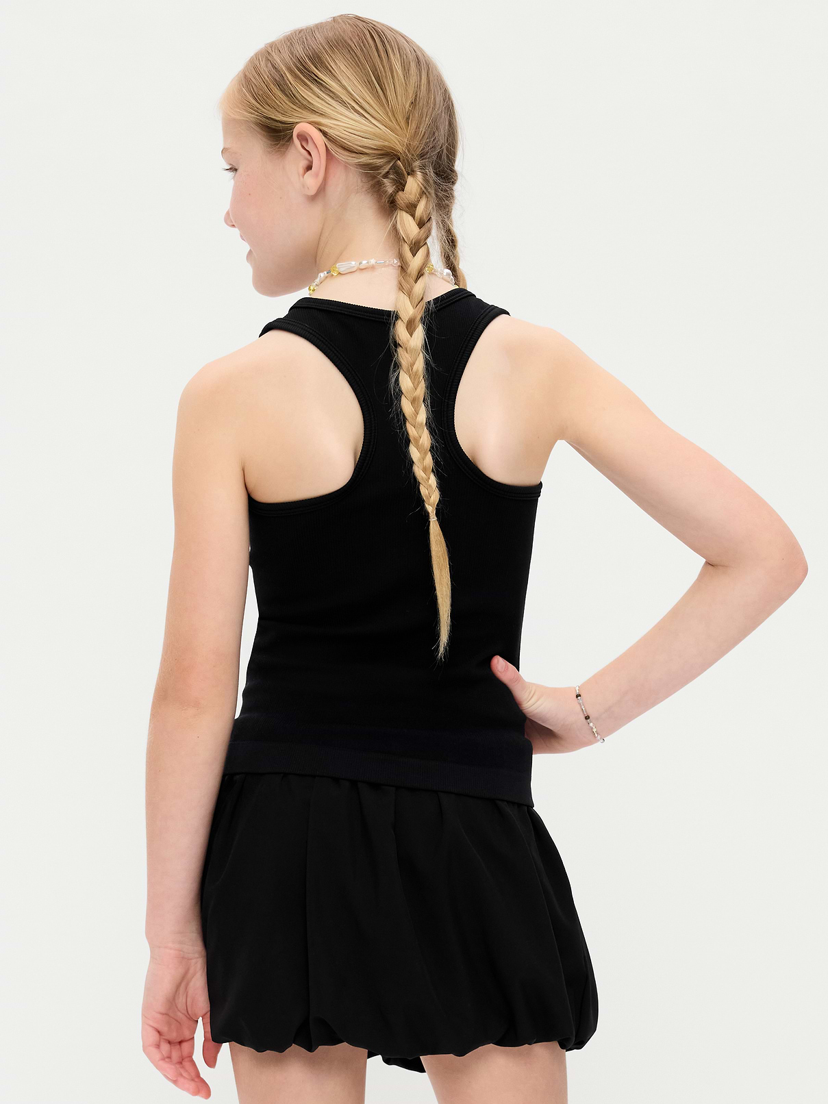 Image number 2 showing, Fitted Seamless Ribbed Racerback Performance Top for Girls