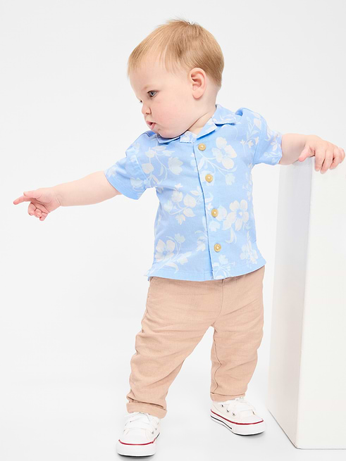 Linen Linen-Blend Pants for Baby on clearance at Old Navy — 40% off