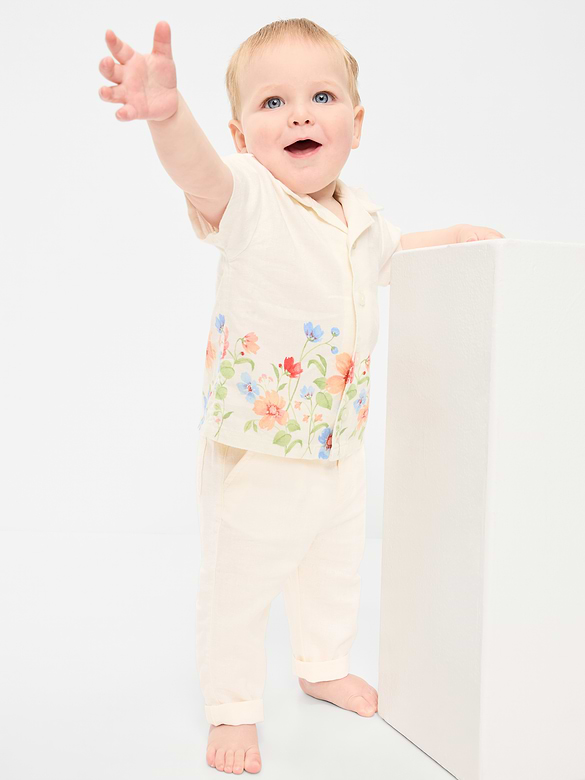 Linen-Blend Pants for Baby