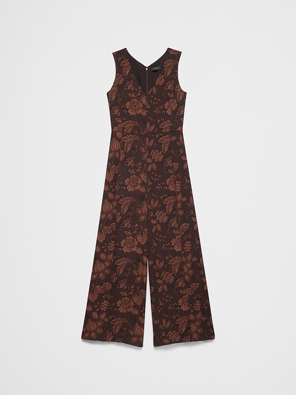 Crepe V-Neck Jumpsuit