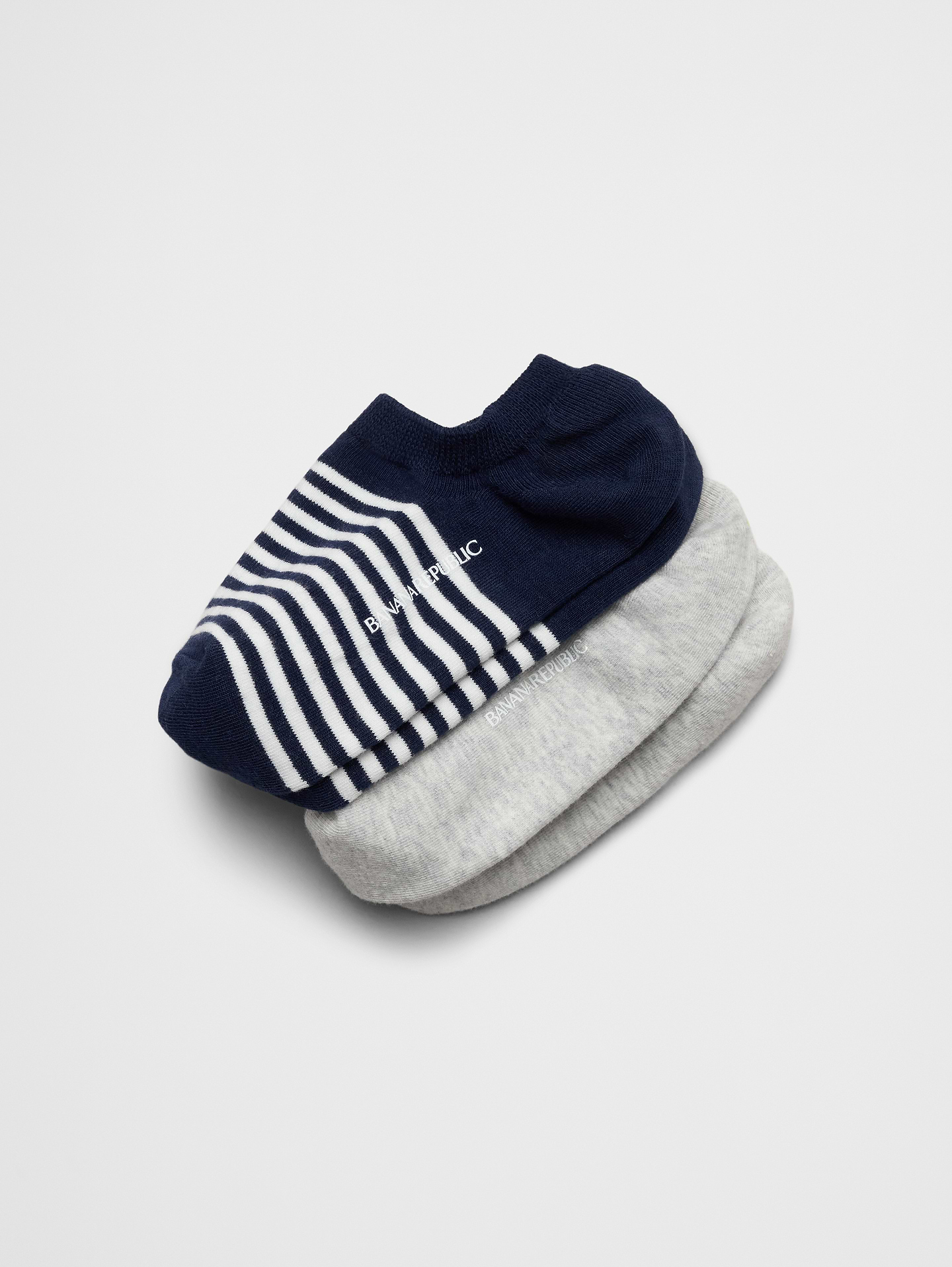2 Pack Women's Striped No-Show Socks