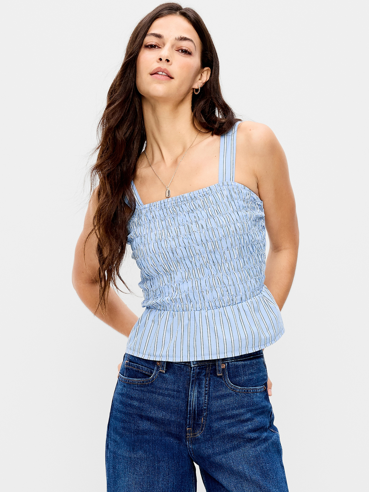 Smocked Peplum Tank Top | Old Navy