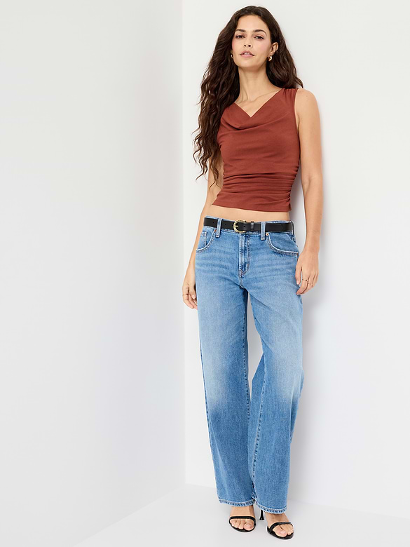 Camisole asymétrique cintrée sur les côtés