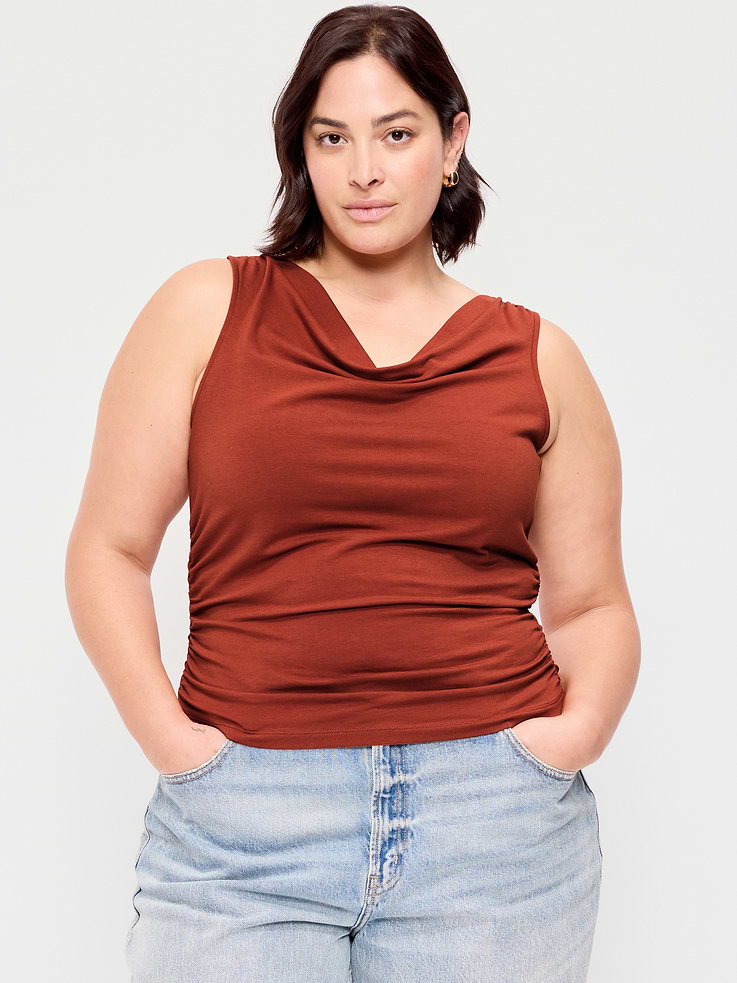 Image number 7 showing, Asymmetrical Side-Cinch Tank Top