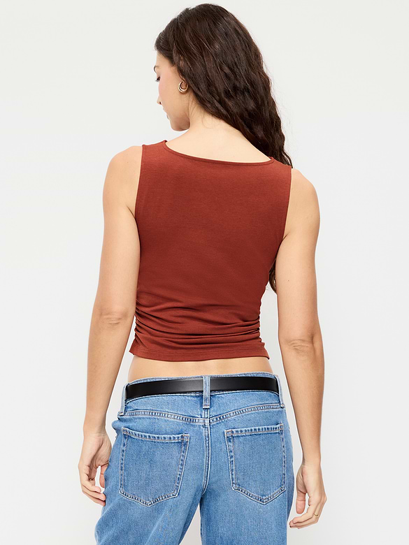 Camisole asymétrique cintrée sur les côtés