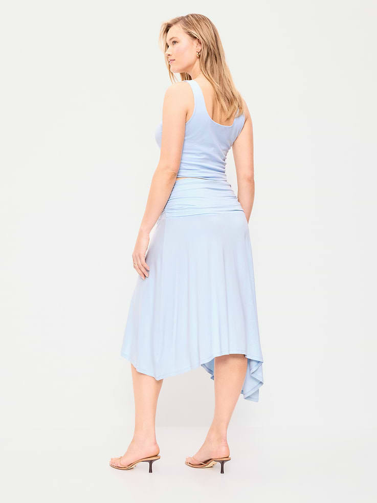 Image number 6 showing, Asymmetrical Draped Midi Skirt