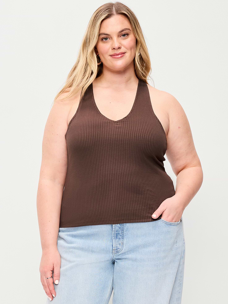 Image number 8 showing, Ribbed Loop-Back Halter Top