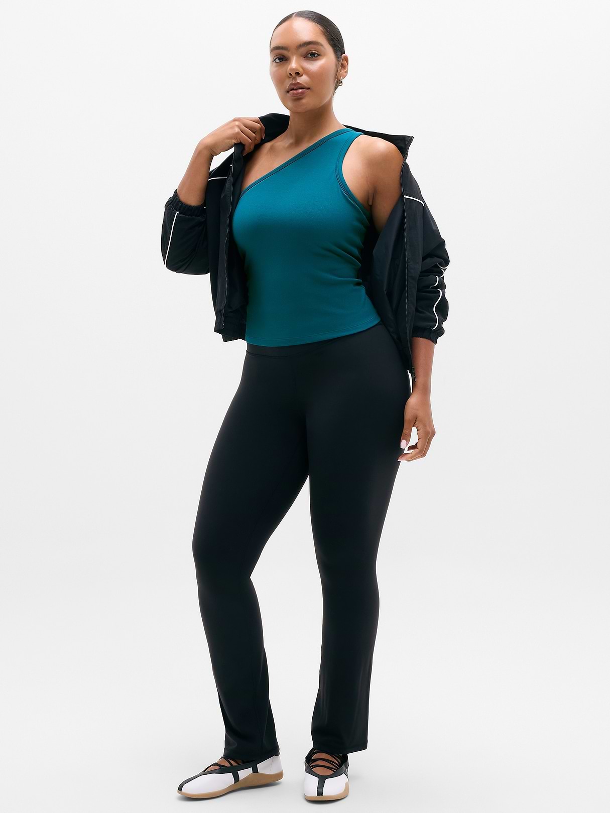 Signature Rib Asym One Shoulder Support Top | Athleta