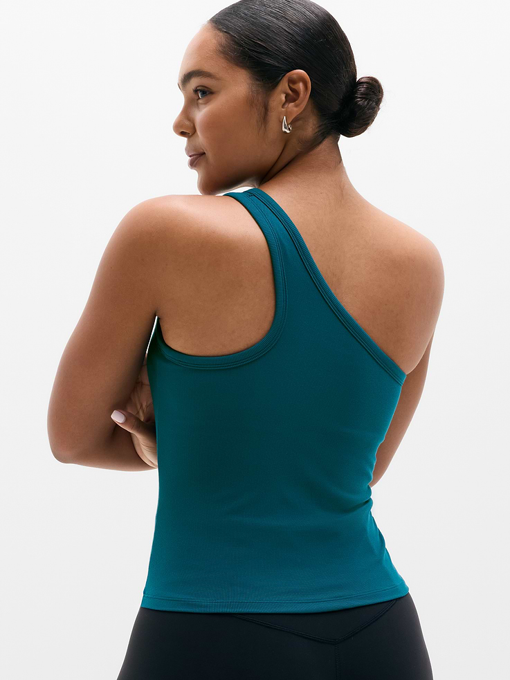 Image number 6 showing, Signature Rib Asym One Shoulder Support Top