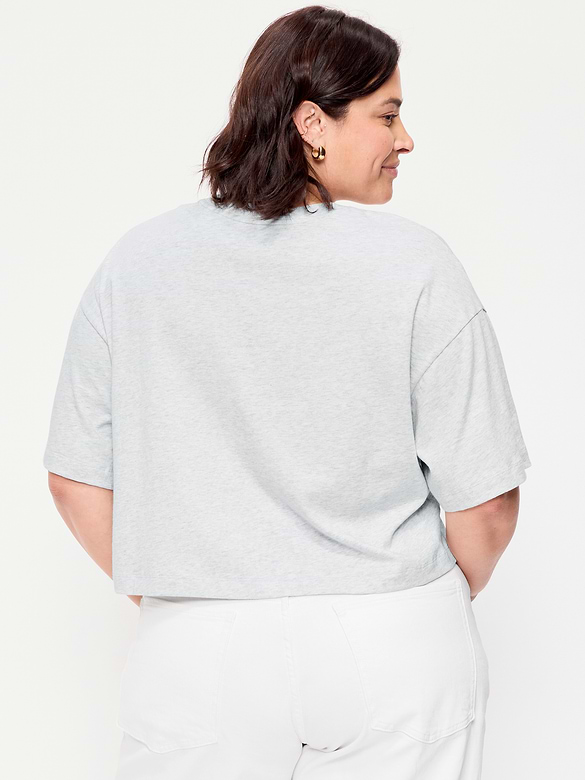 Vintage Crew-Neck Cropped T-Shirt