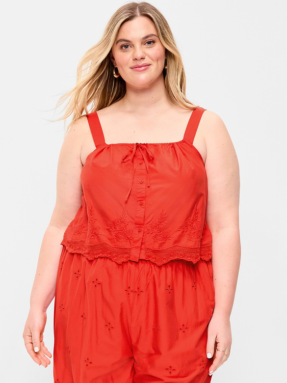 Tie-Front Cami Tank Top