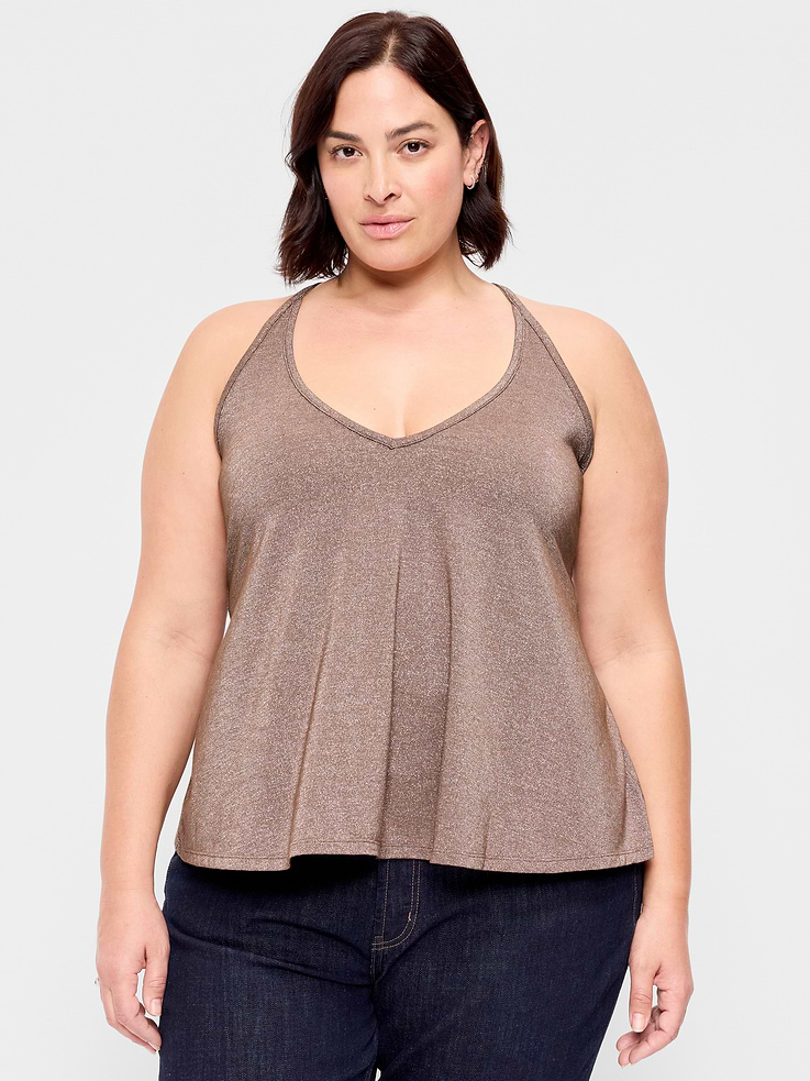 Image number 8 showing, Strappy-Back Shimmer Swing Tank Top