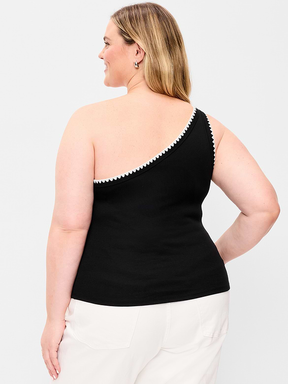 Camisole monobretelle côtelée
