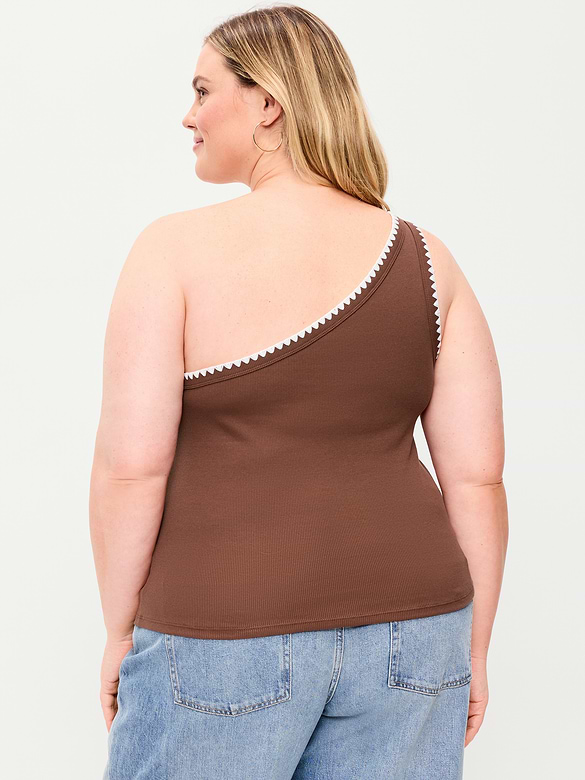 Camisole monobretelle côtelée