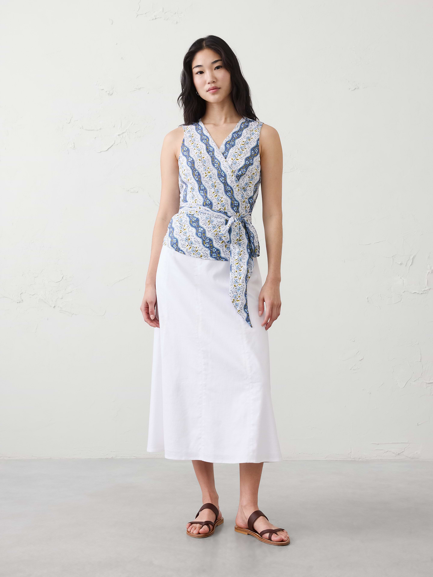 Image number 1 showing, Wrapped V-Neck Top