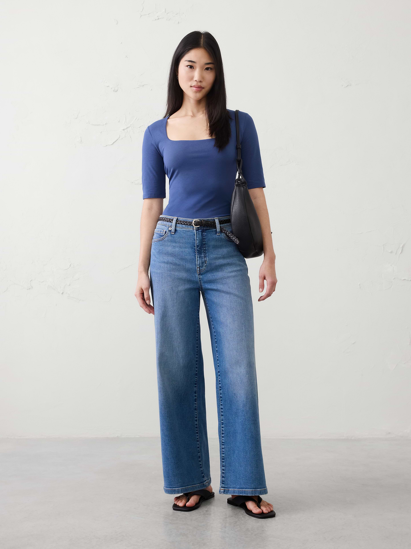 Image number 1 showing, Soft Stretch Square-Neck Top