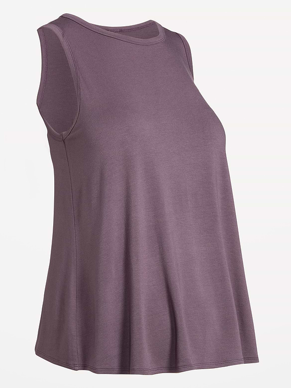 Maternity High-Neck Relaxed Tank Top